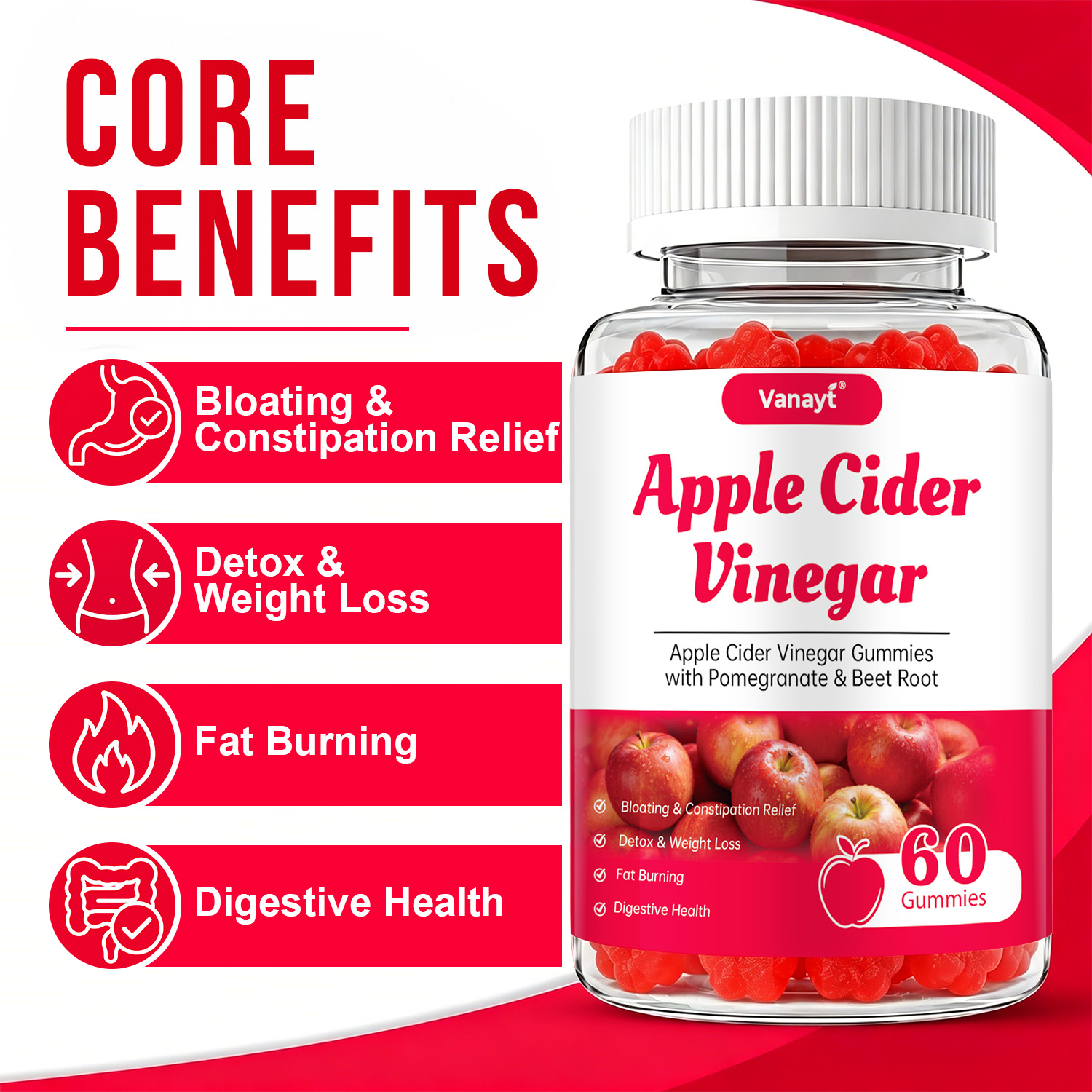 Apple Cider Vinegar Gummies wi - Herbal Wellness In 评论和价格