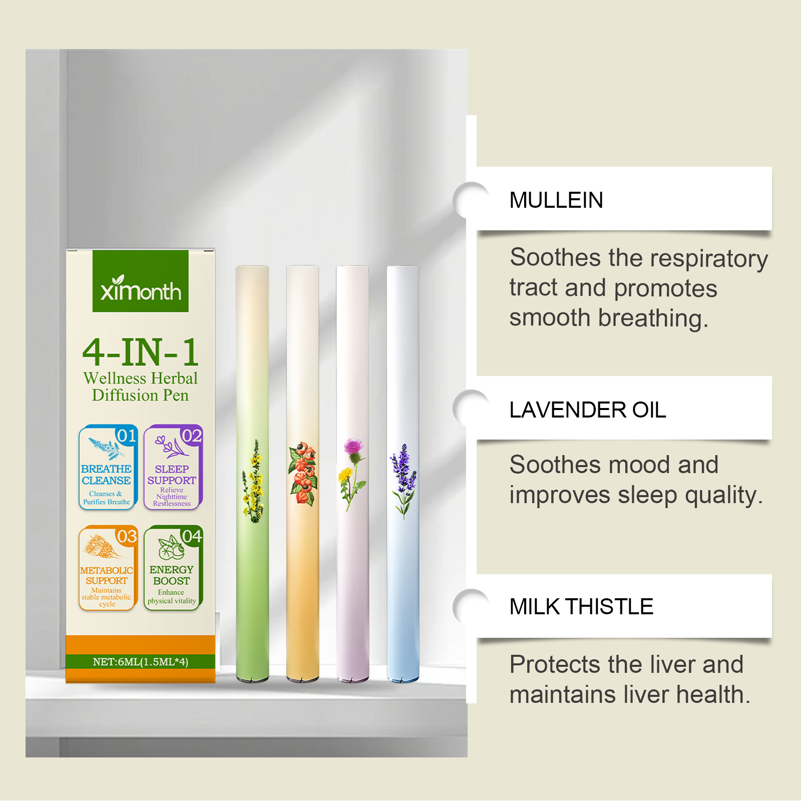 4 In 1 Herbal Energy Combo Sti - Herbal Wellness In 评论和价格