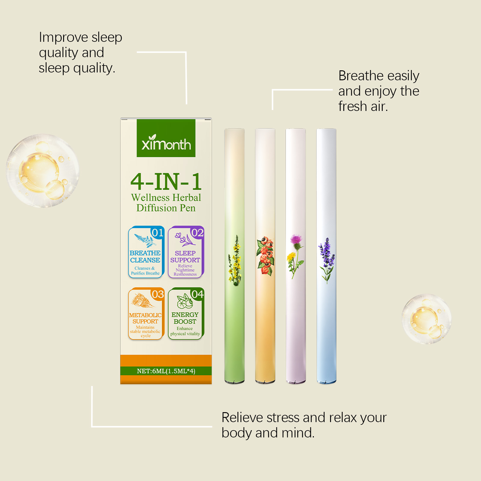 4 In 1 Herbal Energy Combo Sti - Herbal Wellness In 评论和价格