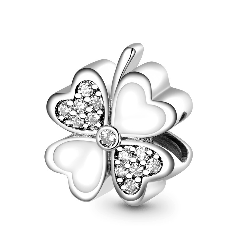 Hot sales 925 Silver Sparkling - Red Clover Flower 评论和价格