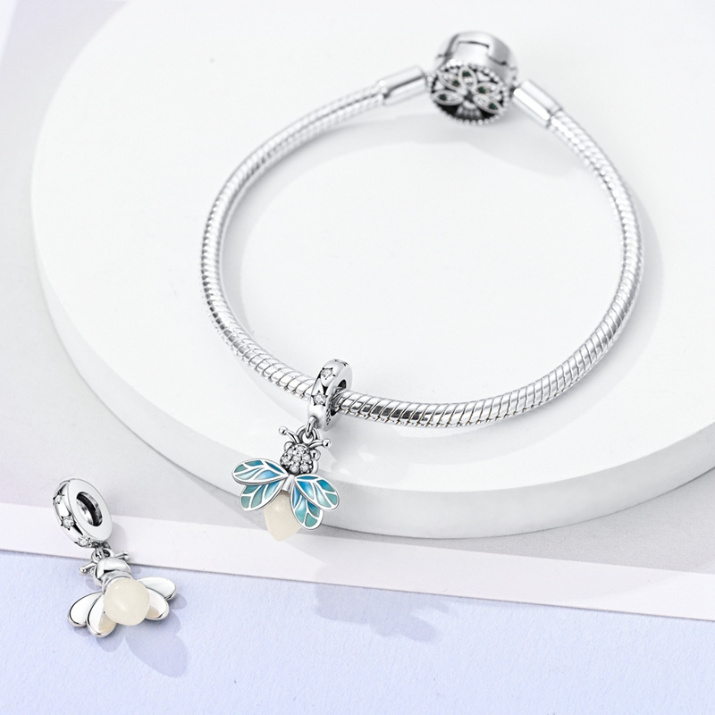 925 Sterling Silver Green Four - Red Clover Flower 评论和价格