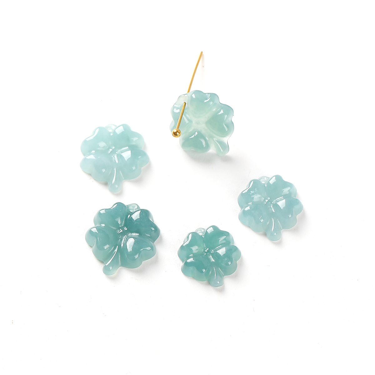 1 Pc Natural Stone Guatemala J - Red Clover Flower 评论和价格