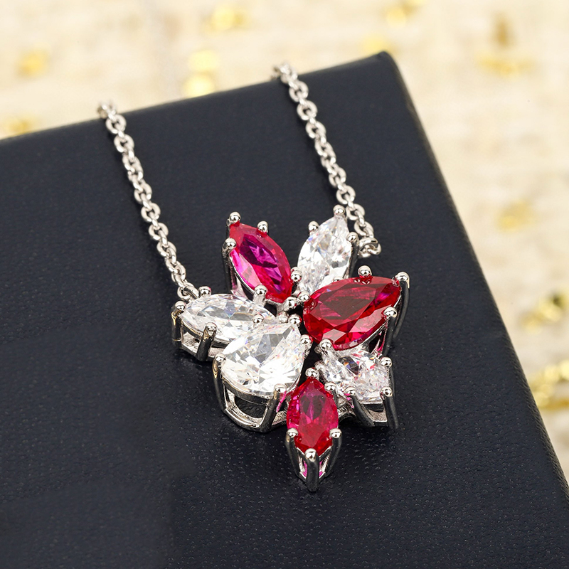 Brand Pure 925 Sterling Silver - Red Clover Flower 评论和价格