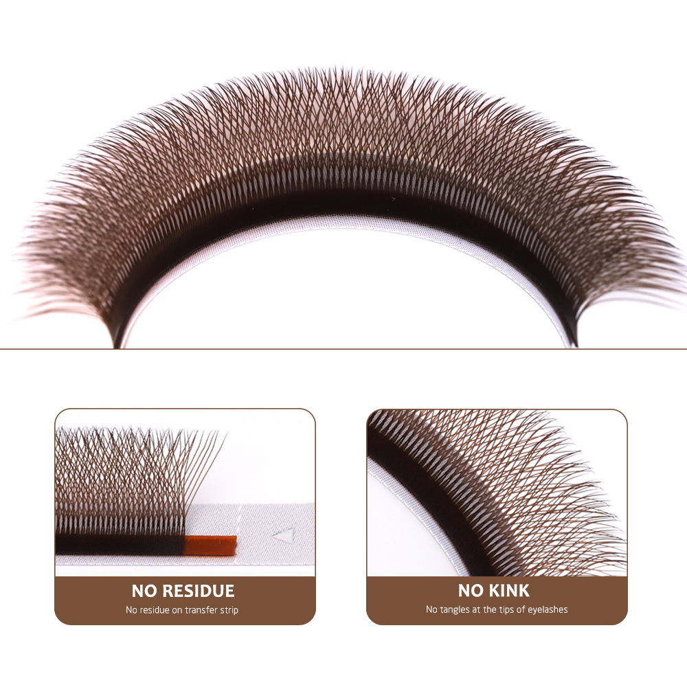 AGUUD Brown 4D W Shaped Eyelas - Red Clover Flower 评论和价格