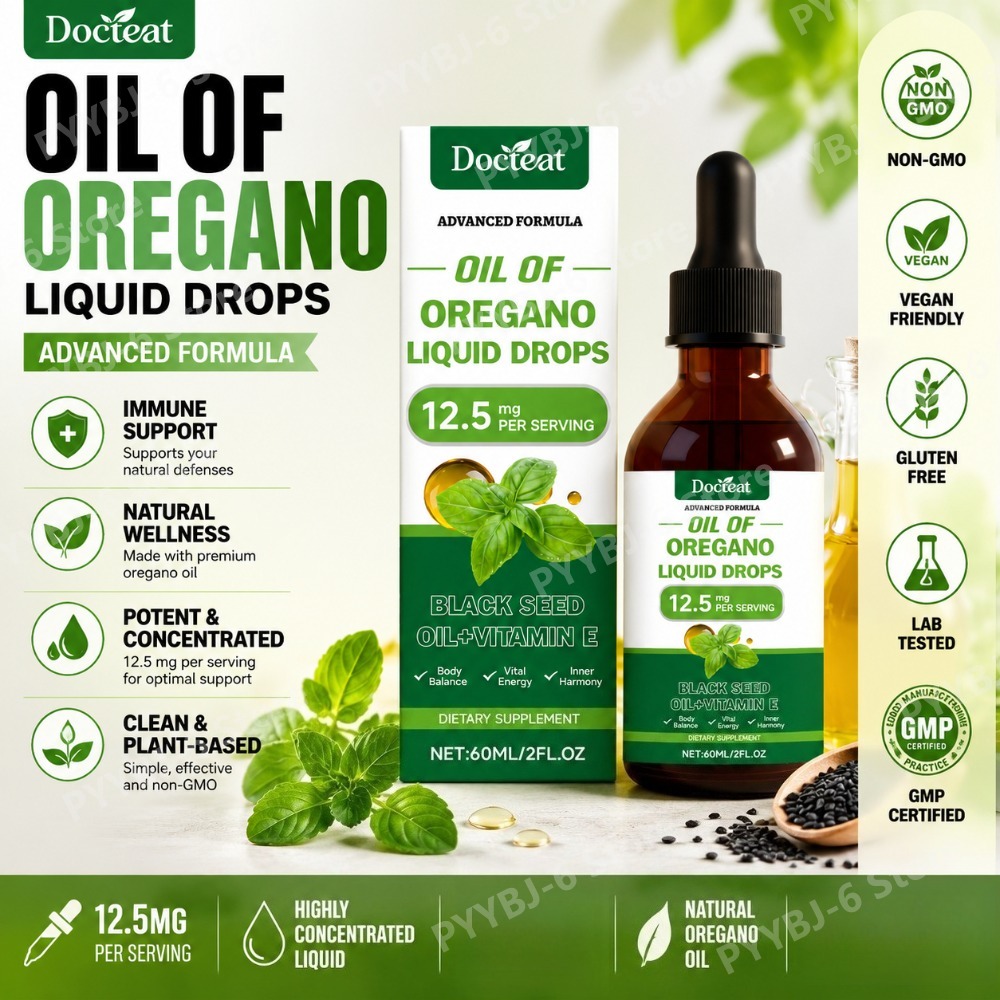 Oregano Oil Liquid Drops 60ml  - Herbal Wellness In 评论和价格