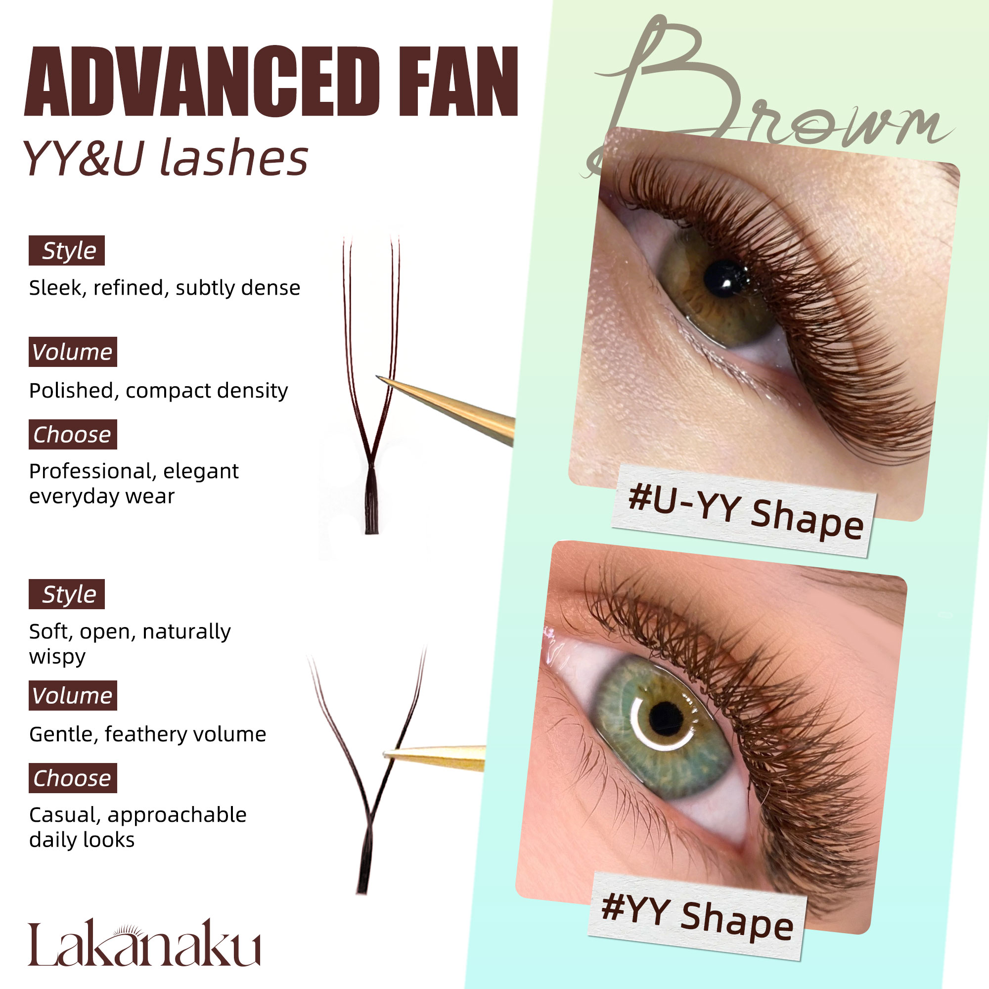 LAKANAKU Dark Brown U Shape YY - Red Clover Flower 评论和价格