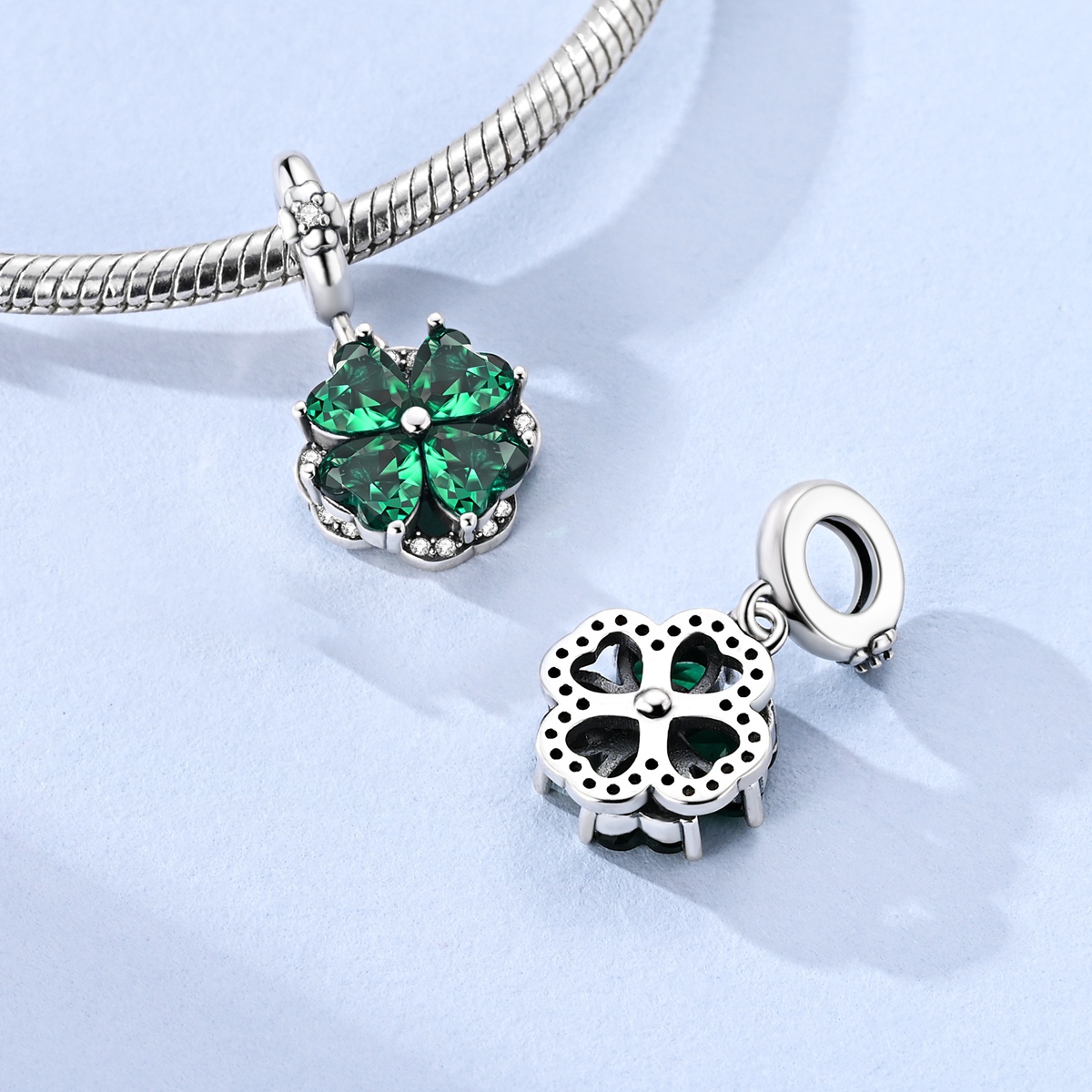 Original 925 Sterling Silver G - Red Clover Flower 评论和价格