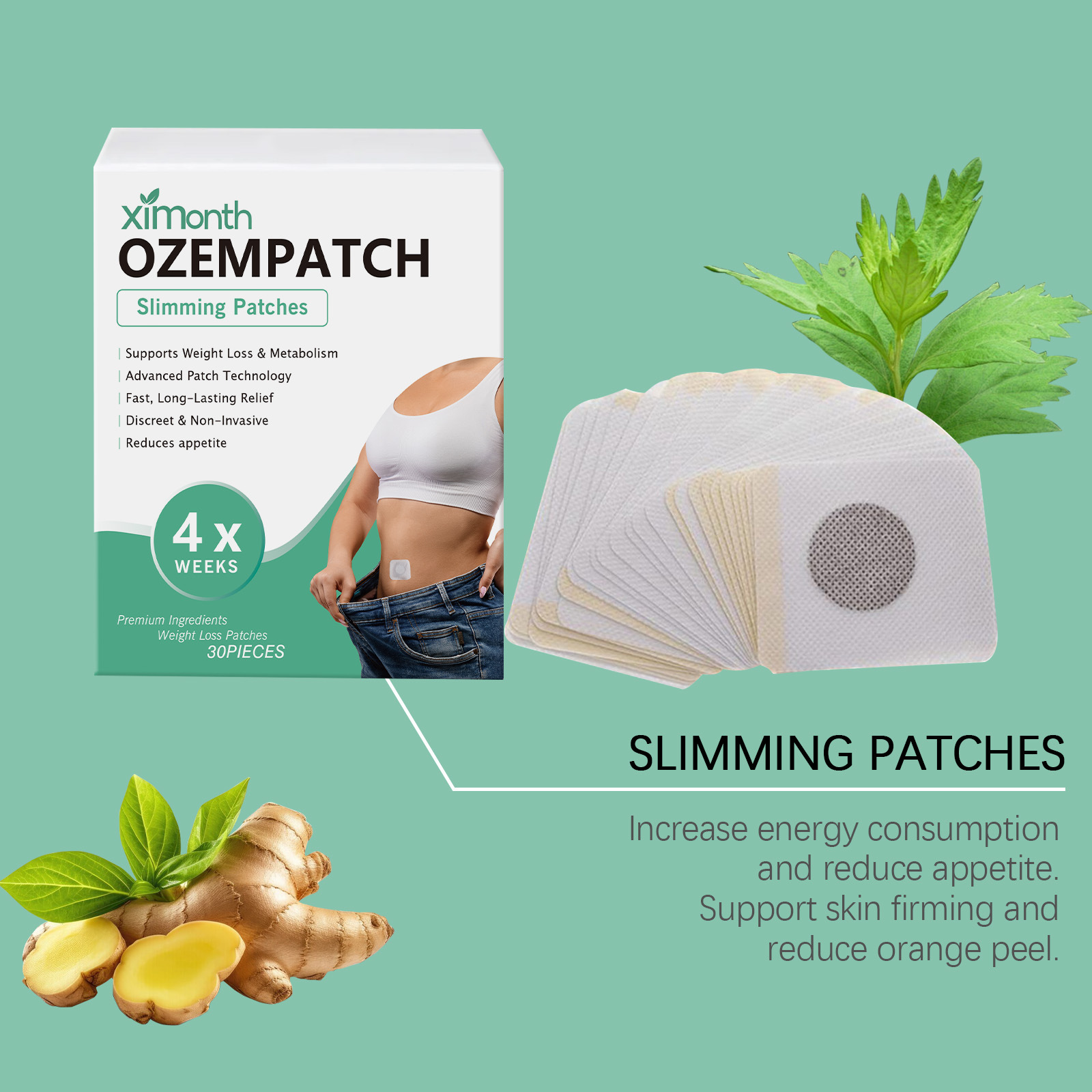 Ximonth Body Shaping Patches I - Herbal Wellness Patches 评论和价格